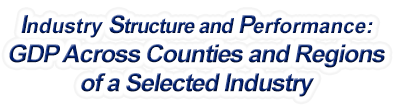 Connecticut - Gross Domestic Product Across Counties and Regions of a Selected Industry